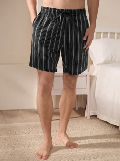 Black Stripe Woven Pyjamas Bottoms 2 Pack