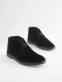 Black Suede Desert Boots