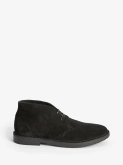 Black Suede Desert Boots
