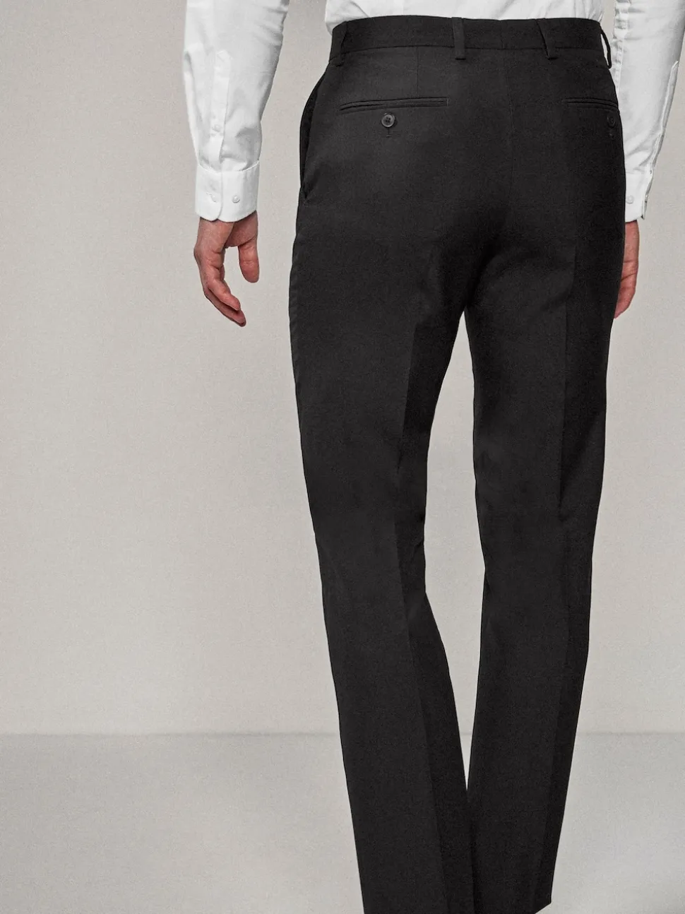 Black Tailored Fit Suit Trousers