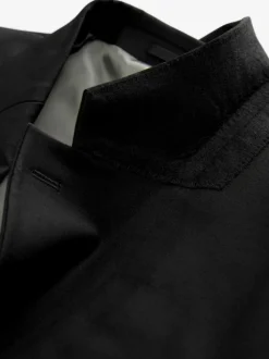 Black Tailored Fit Tailored Fit Wool Blend Motionflex Suit Jacket