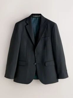 Black Tailored Fit Textured Suit Jacket