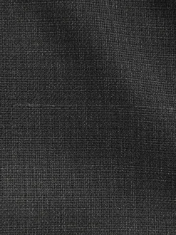 Black Tailored Fit Textured Wool Blend Suit Trousers