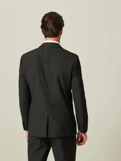 Black Tailored Fit Tuxedo Suit Jacket