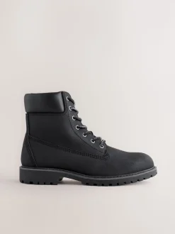 Black Tall Zip-Up Boots