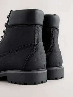 Black Tall Zip-Up Boots