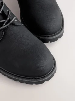Black Tall Zip-Up Boots