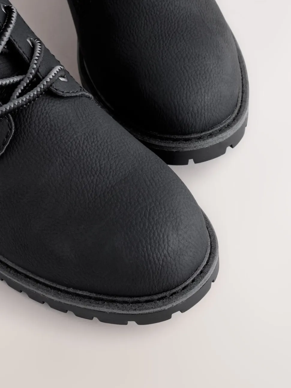 Black Tall Zip-Up Boots