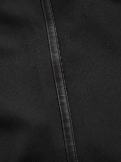 Black Tape Detail Slim Fit Tuxedo Suit Trousers