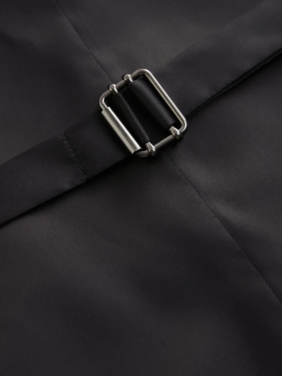 Black Textured Suit Waistcoat