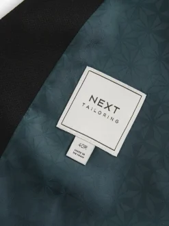 Black Textured Suit Waistcoat