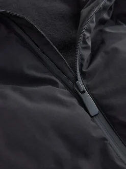 Black ThermoGen Shower Resistant Puffer Jacket