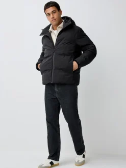 Black ThermoGen Shower Resistant Puffer Jacket