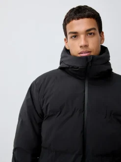 Black ThermoGen Shower Resistant Puffer Jacket