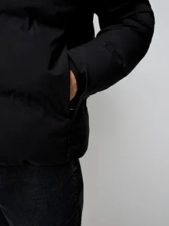 Black ThermoGen Shower Resistant Puffer Jacket