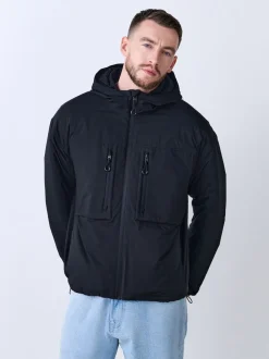 Black ThermoGen Shower Resistant Wadded Jacket