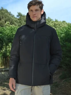 Black ThermoGen Shower Resistant Wadded Jacket