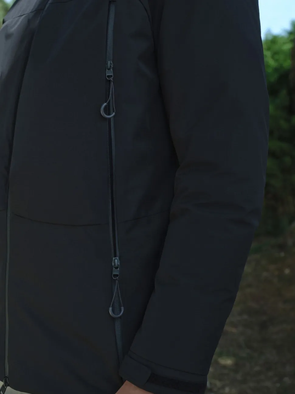 Black ThermoGen Shower Resistant Wadded Jacket