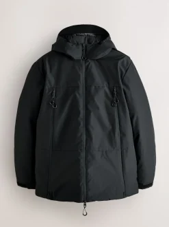 Black ThermoGen Shower Resistant Wadded Jacket