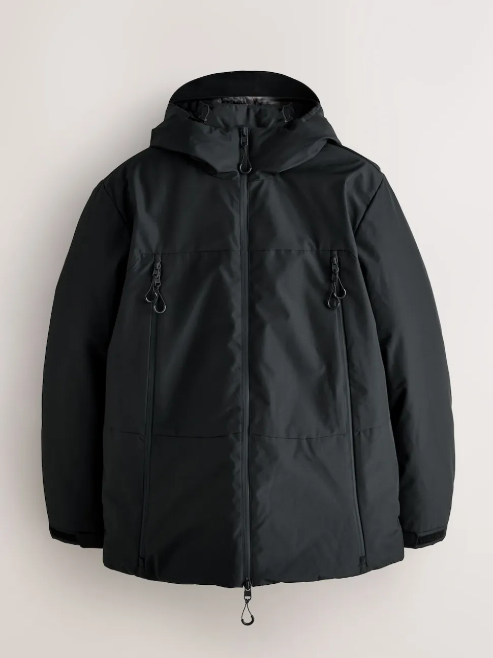 Black ThermoGen Shower Resistant Wadded Jacket