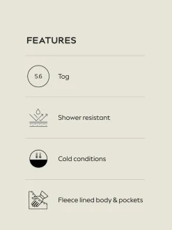 Black ThermoGen Shower Resistant Puffer Gilet