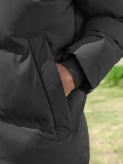 Black ThermoGen Shower Resistant Puffer Jacket