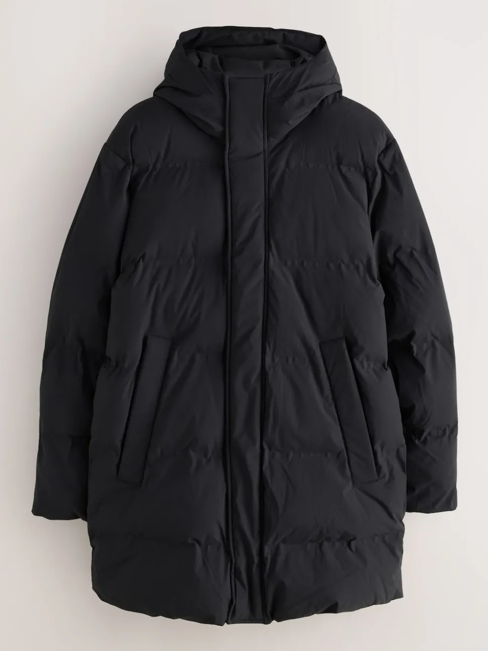 Black ThermoGen Shower Resistant Puffer Jacket