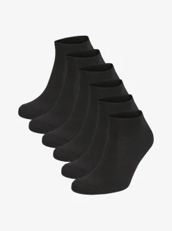 Black Trainer Socks 6 Pack