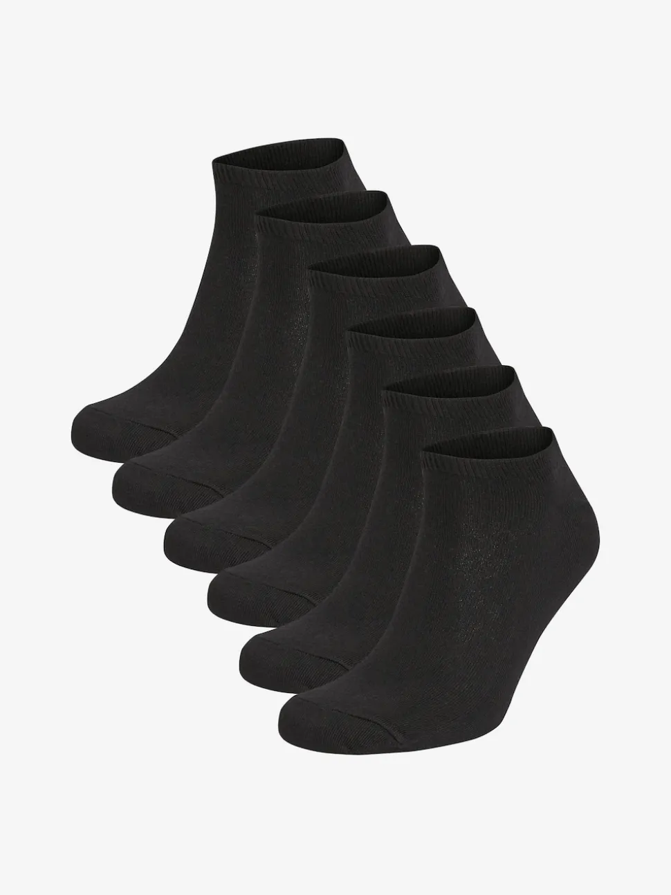 Black Trainer Socks 6 Pack