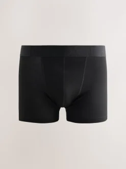 Black Waistband Trunks Boxers 5 Pack