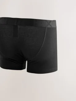 Black Waistband Trunks Boxers 5 Pack