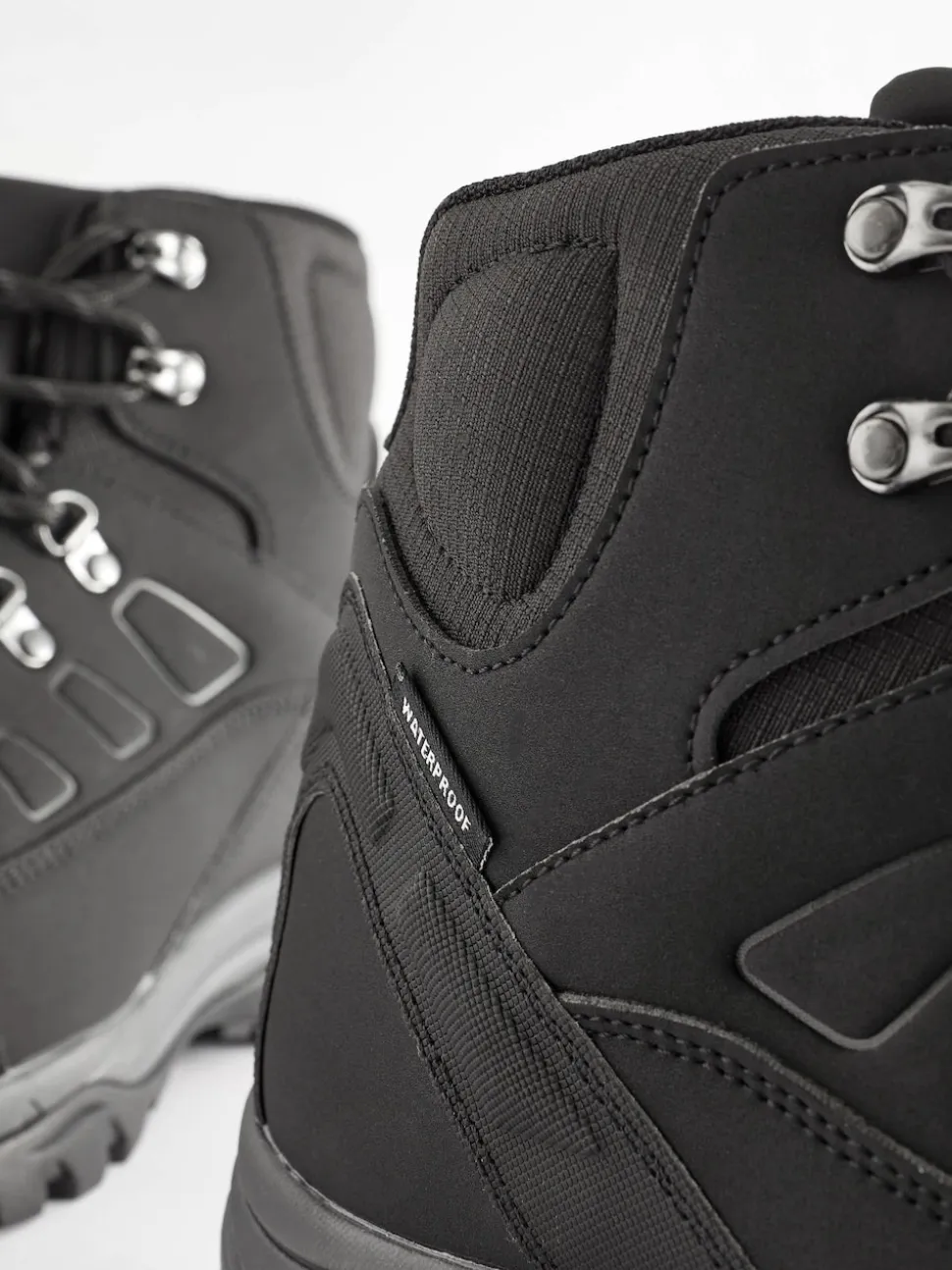 Black Waterproof Walking Boots
