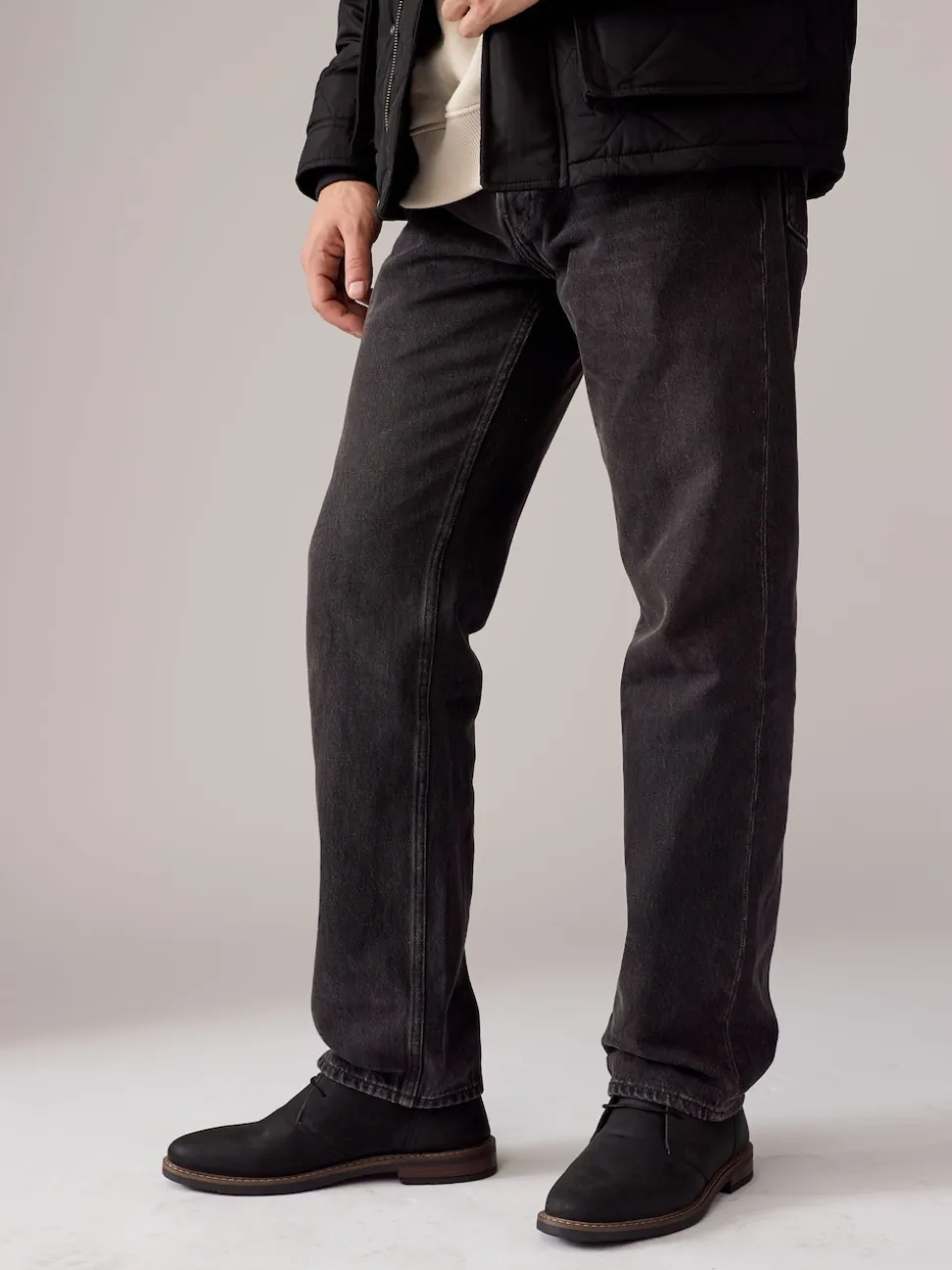 Black Waxy Leather Chukka Boots