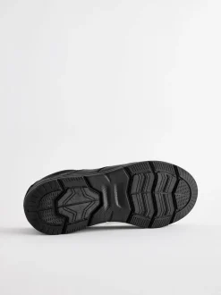 Black Wide Fit Apron Lace Up Shoes