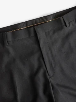 Black with Tape Detail Tailored Fit Tuxedo Suit Trousers