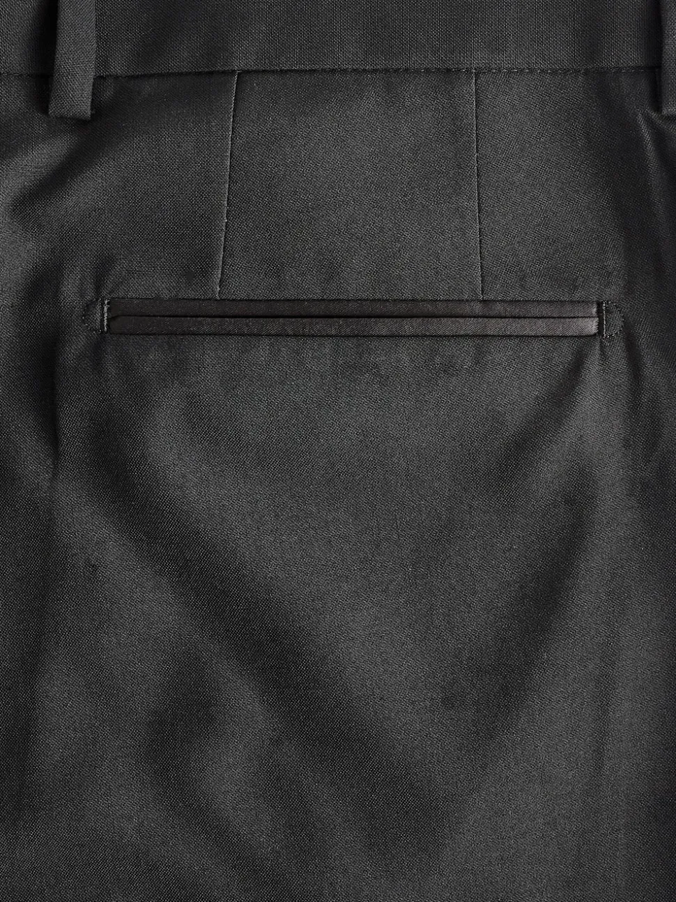 Black with Tape Detail Tailored Fit Tuxedo Suit Trousers