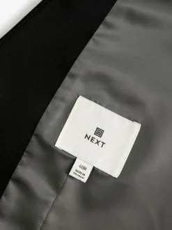 Black Wool Blend Motion Flex Suit Waistcoat