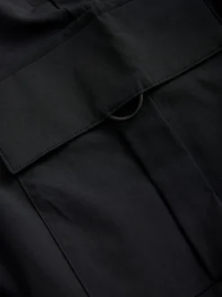 Black Woven Active Cargo Joggers