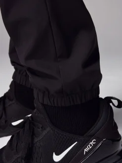 Black Woven Active Cargo Joggers