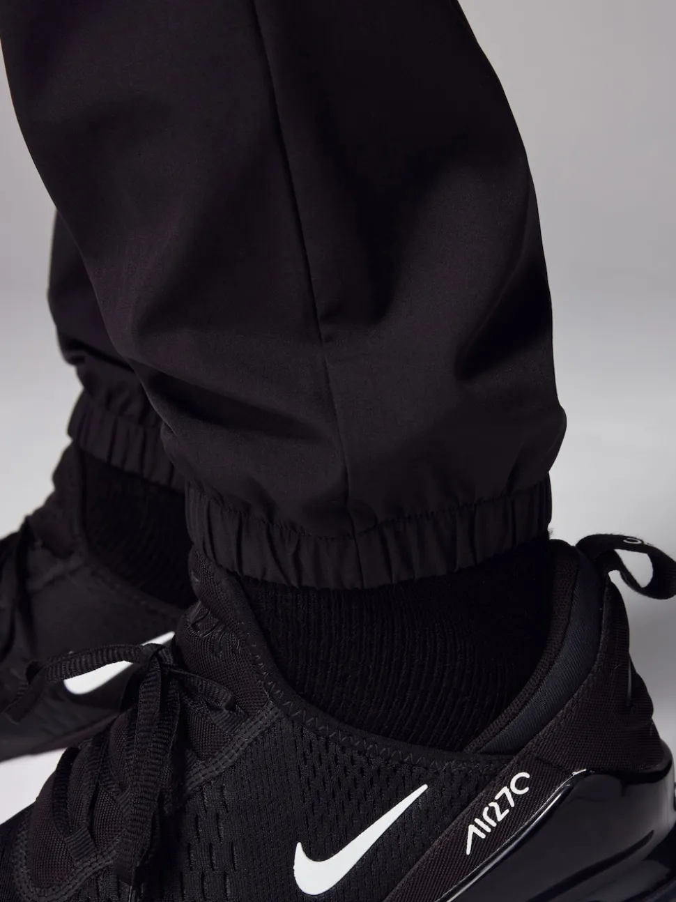 Black Woven Active Cargo Joggers