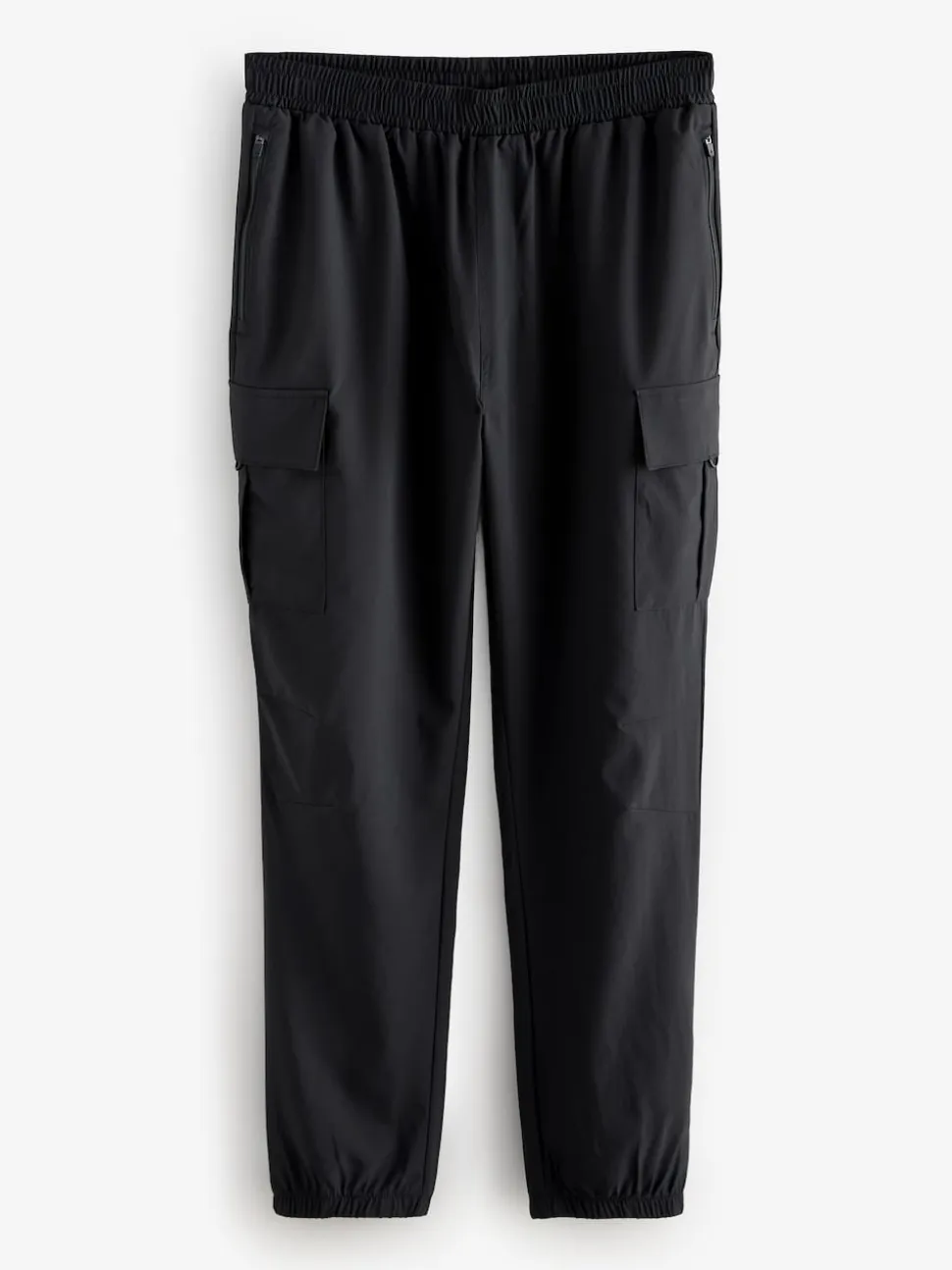 Black Woven Active Cargo Joggers