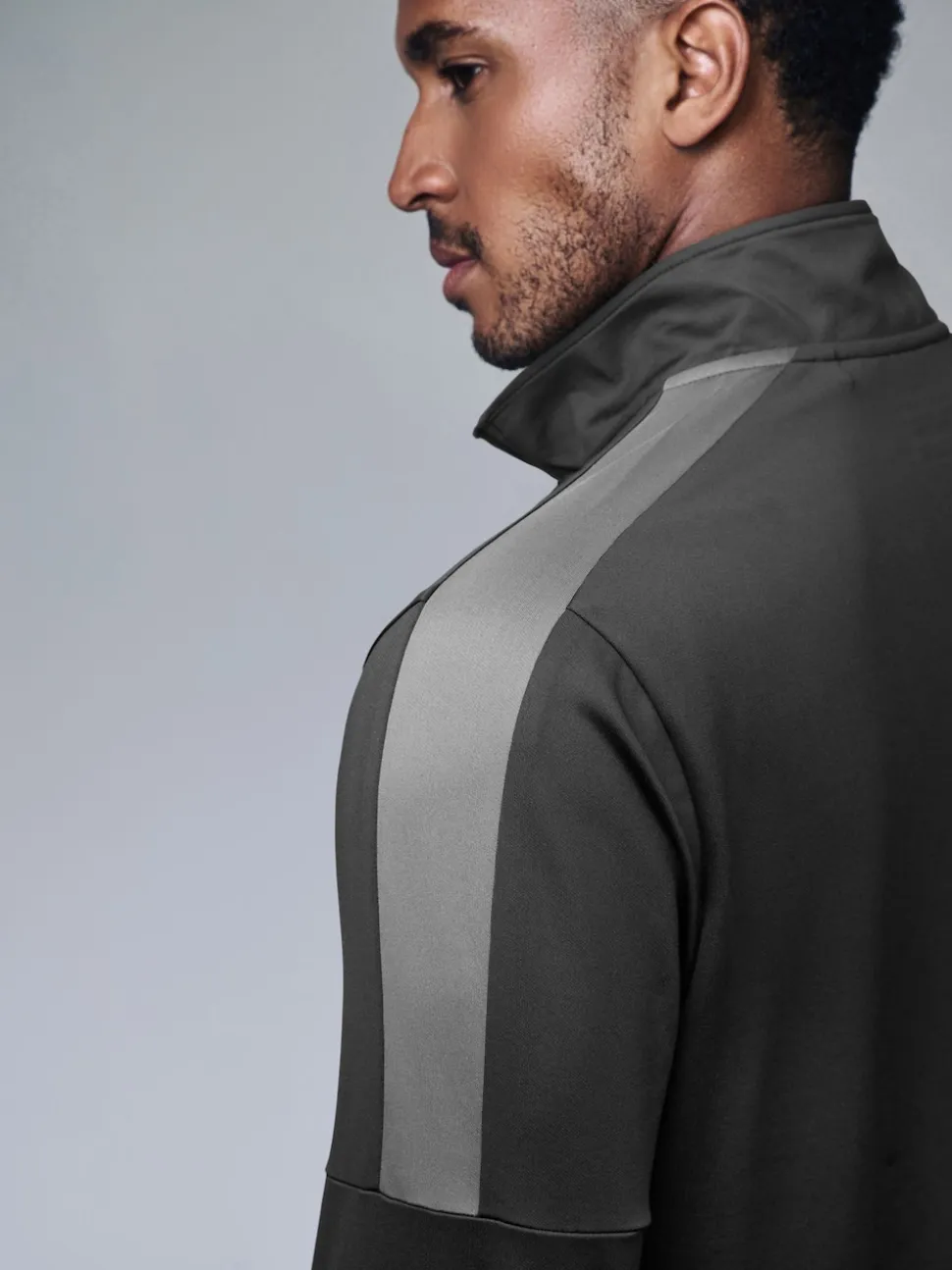 Black Zip Neck Active Training Top