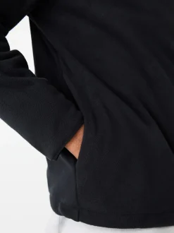 Black Zip Neck Utility Style Polar Fleece