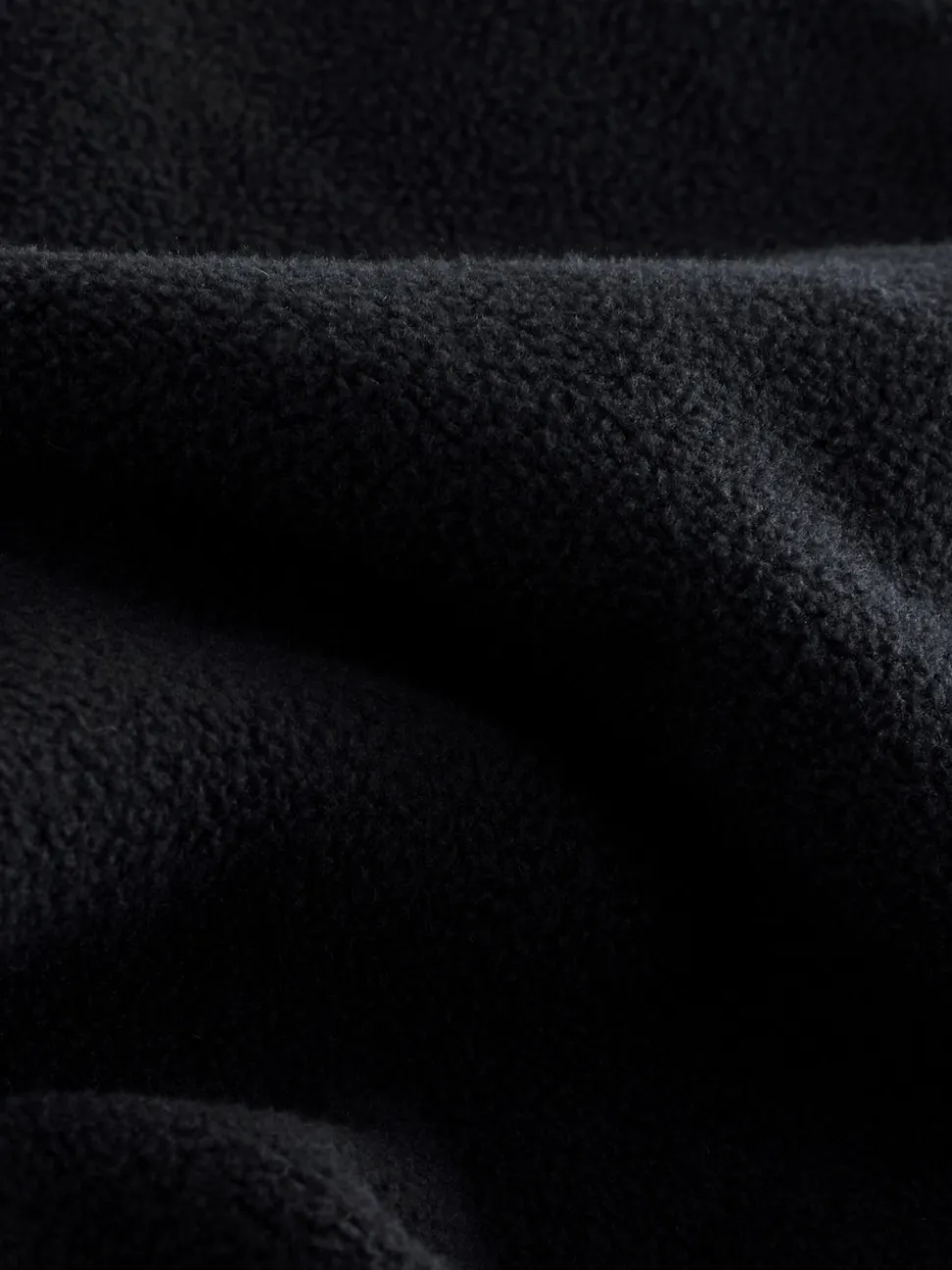 Black Zip Neck Utility Style Polar Fleece