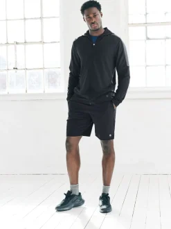 Black Zip Through Hoodie Active Training Top