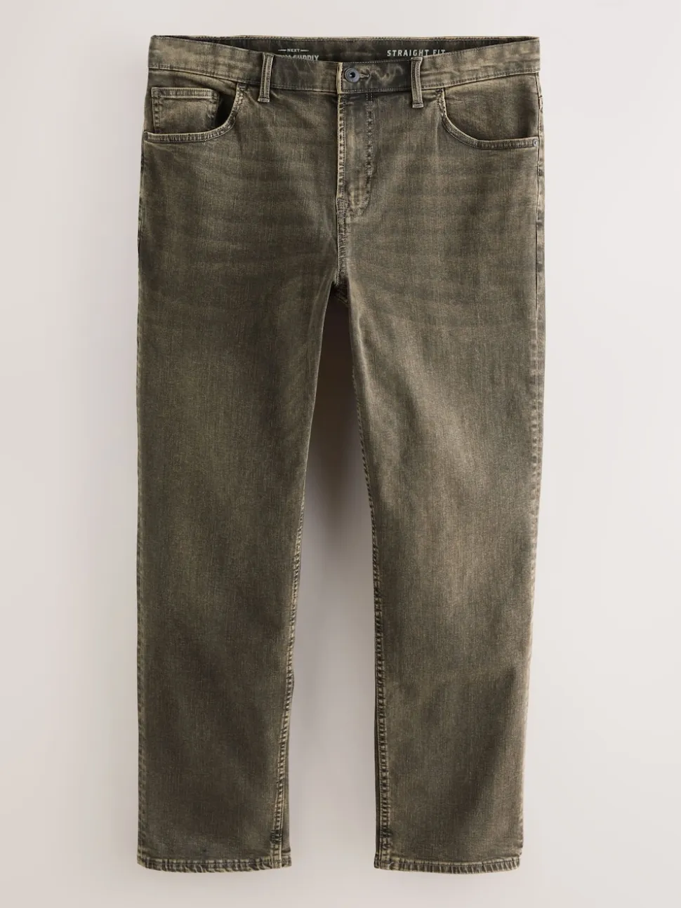Black/Brown Single Straight Fit Classic Stretch Jeans