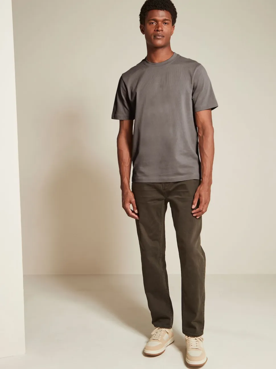 Black/Brown/Light Neutral Relaxed Fit Heavyweight T-Shirts 3 Pack