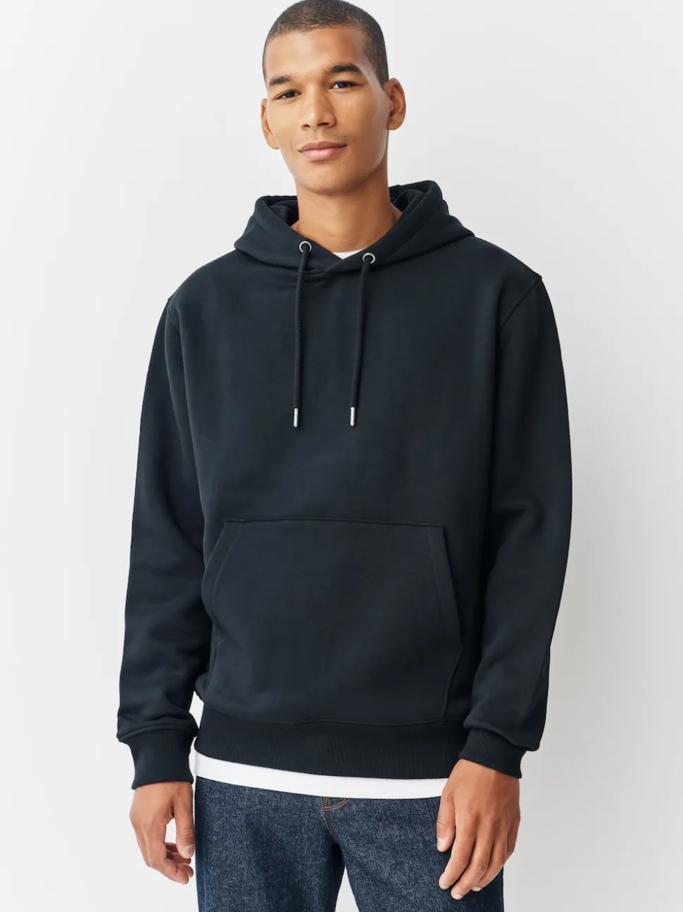 Black/Burgandy Red Cotton Rich Jersey Overhead Hoodies 2 Pack