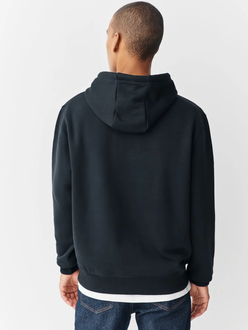 Black/Burgandy Red Cotton Rich Jersey Overhead Hoodies 2 Pack