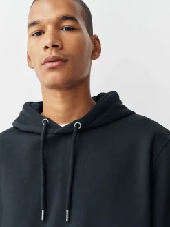 Black/Burgandy Red Cotton Rich Jersey Overhead Hoodies 2 Pack